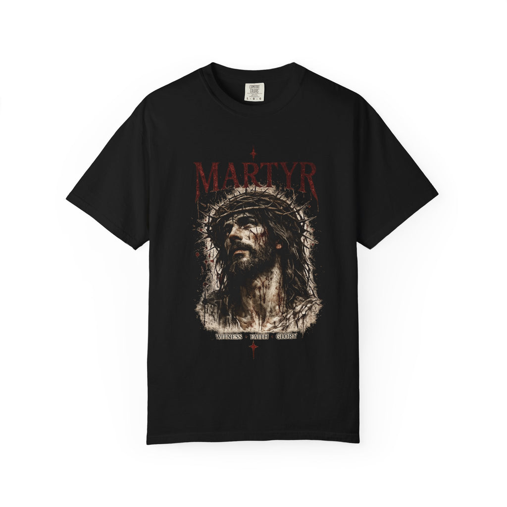 Martyr Jesus Portrait T-Shirt — 'Martyr' Faith Graphic Tee