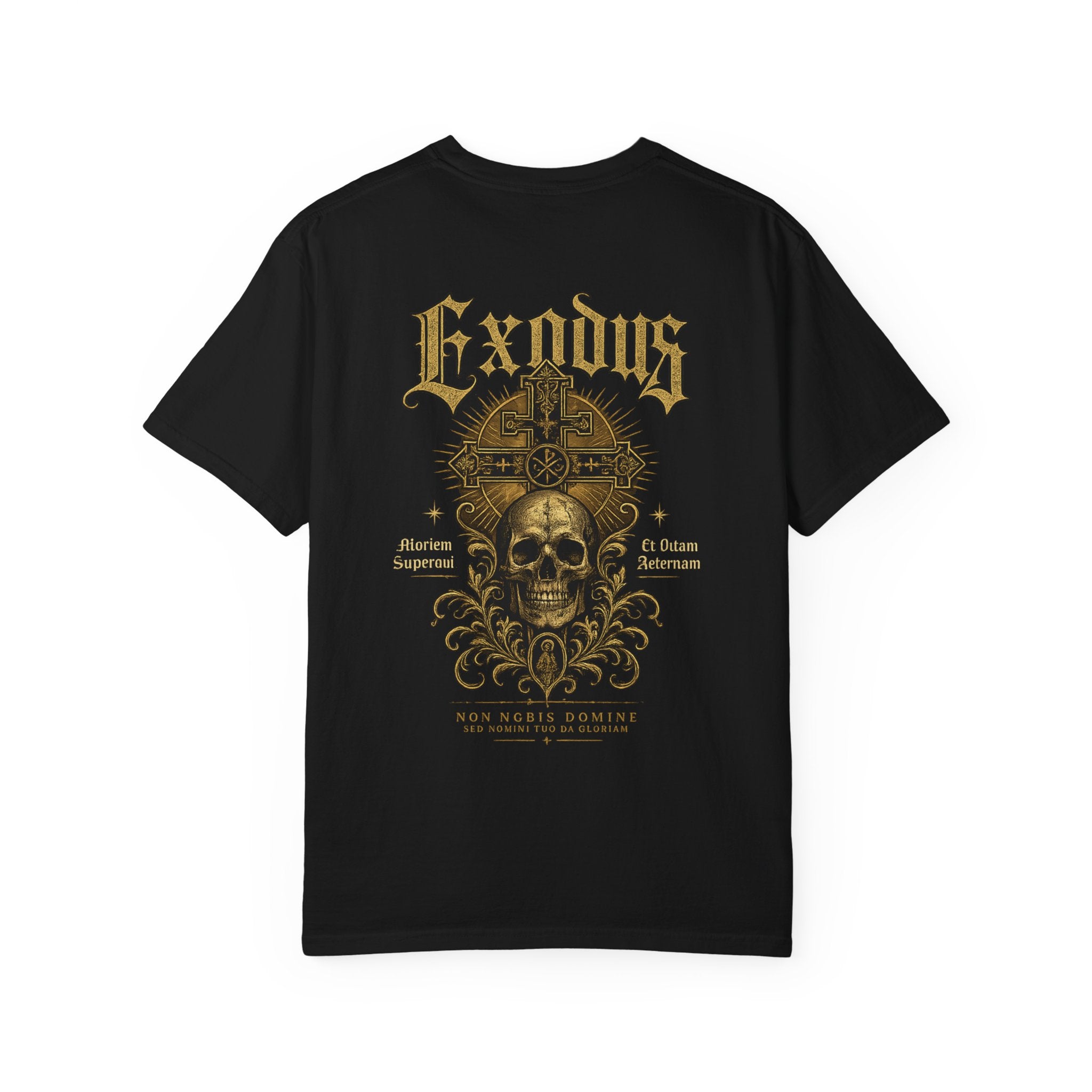 Black Exodus Tee Gothic Cross Skull