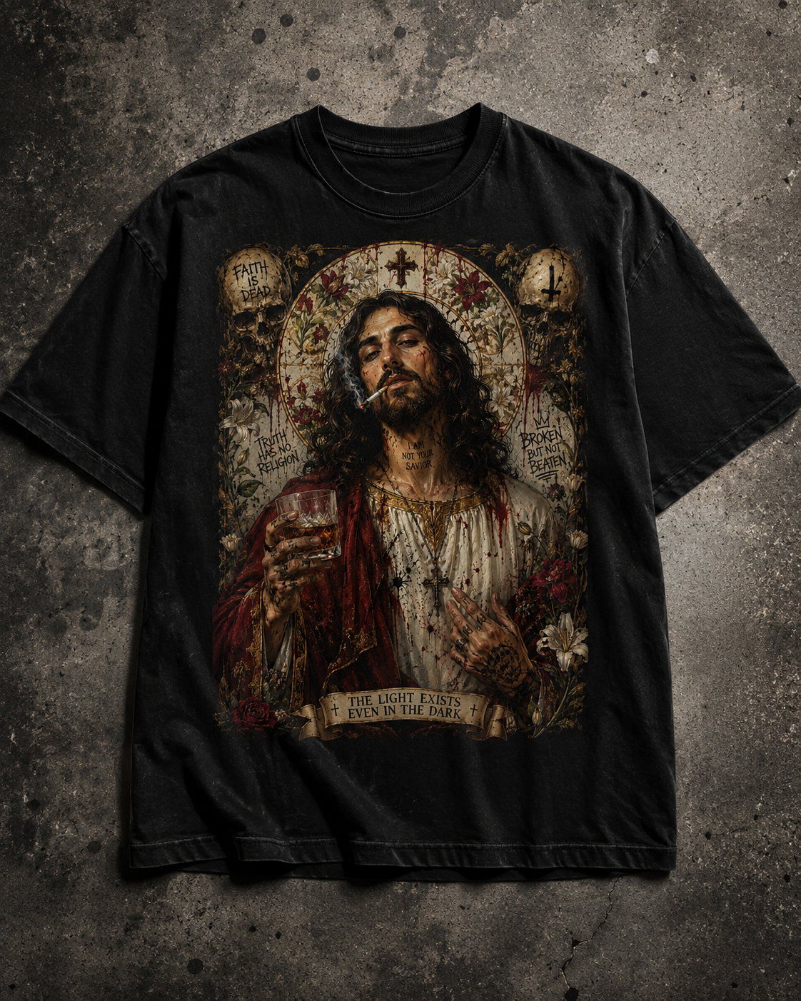 Sacred Jesus T-shirt | Vintage Religious Portrait