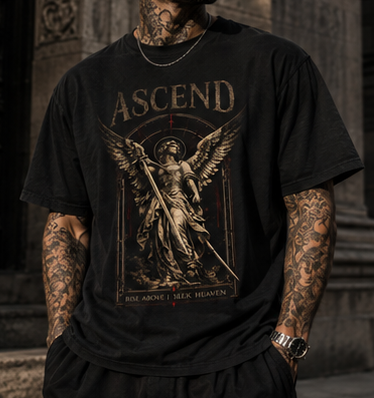 ASCEND Christian T-Shirt | Gothic Archangel Shirt