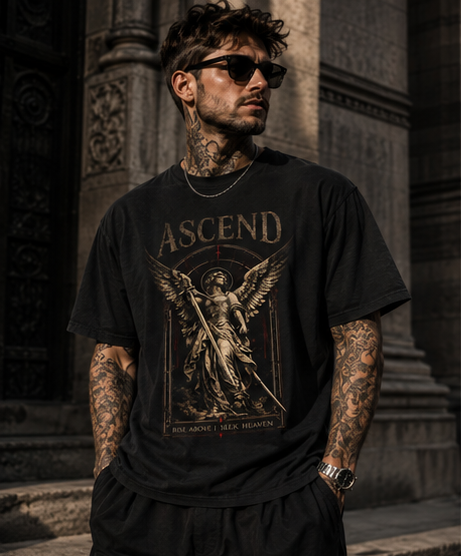 ASCEND Christian T-Shirt | Gothic Archangel Shirt