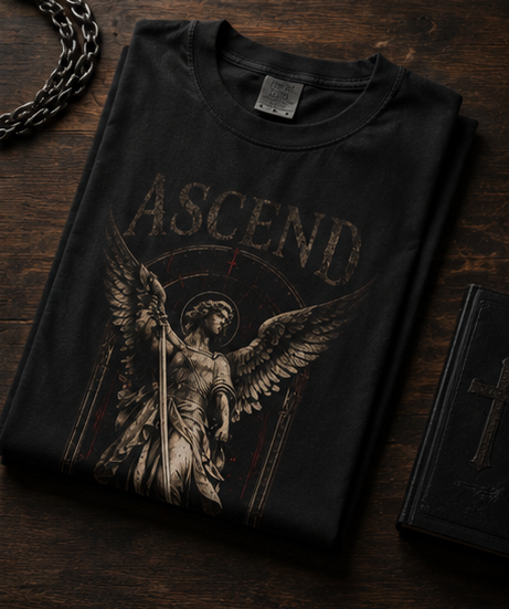 ASCEND Christian T-Shirt | Gothic Archangel Shirt