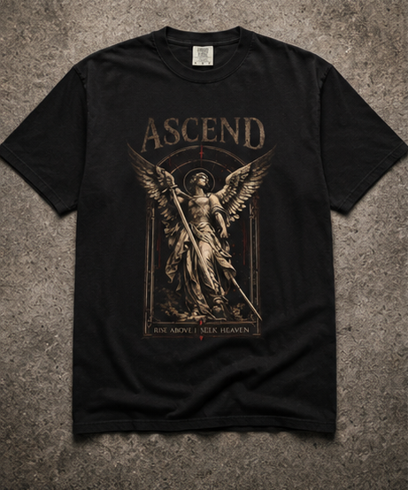 ASCEND Christian T-Shirt | Gothic Archangel Shirt