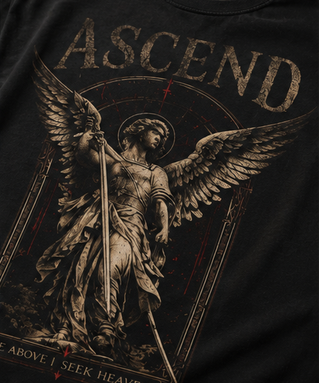 ASCEND Christian T-Shirt | Gothic Archangel Shirt