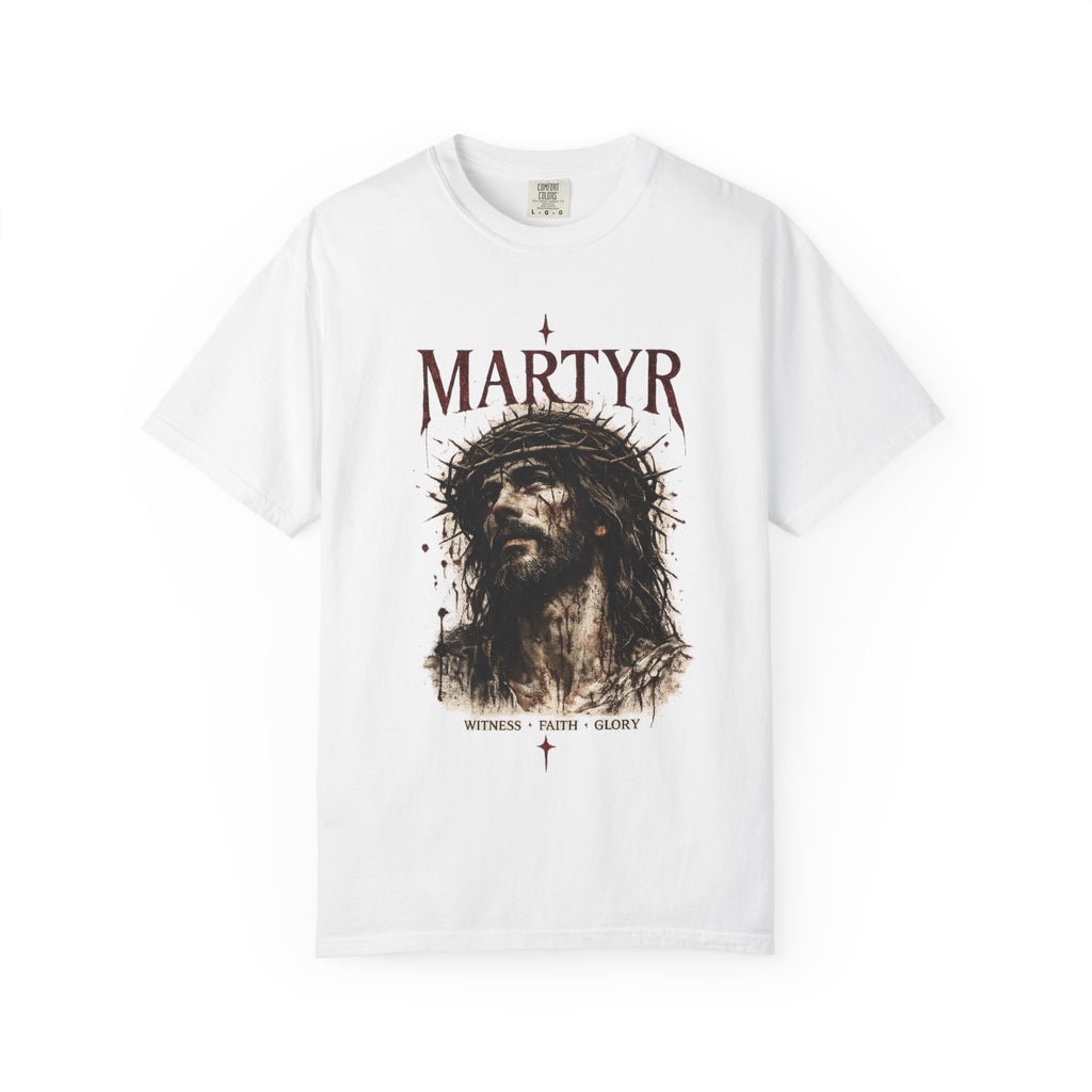 Martyr Jesus Portrait T-Shirt — 'Martyr' Faith Graphic Tee